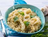 Risoto de lula em anéis