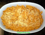 Penne ao molho de gongorzola na panela de pressão