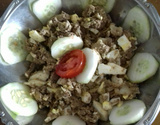 Salada de fígado de galinha