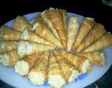 Cones de massa de pastel