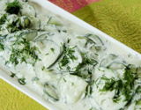 Salada de pepino ao creme