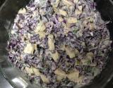 Salada de repolho com abacaxi e creme de leite