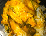 Frango cozido com açúcar