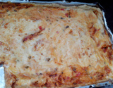 Torta de frango com molho branco da Prima Sú