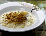 Risoto de queijo brie e pêra