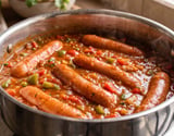 Cachorro-quente tradicional com molho encorpado e temperado