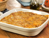 Polenta com carne moida