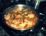 Frango com quiabo