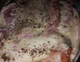 Filé de frango à parmegiana no molho branco