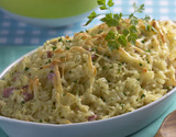 Arroz com presunto e parmesão