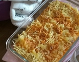 Frango com queijo e batata palha