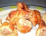 Coxa de frango recheada assada