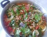 Moqueca de bacalhau com grão de bico