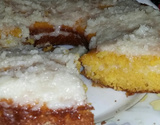 Bolo de milho com calda de coco