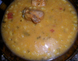 Munguzá com frango (canjica amarela)