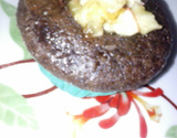 Cupcake de cacau com maçã