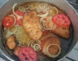 Frango acebolado