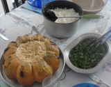 Fricassê de frango na moranga