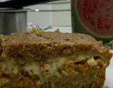Torta integral com recheio de cenoura e queijo branco