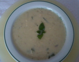 Batata cremosa com frango desfiado