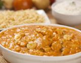 Estrogonofe de lombo com arroz e feijão