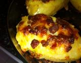 Batata recheada com bacon e requeijão