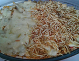 Arroz com frango em camadas