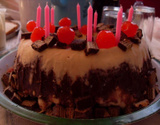 Bolo de sorvete com brigadeiro