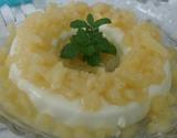 Flan de coco com abacaxi