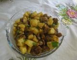 Moela de frango com batata