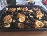Bacalhau de forno ao alho e brócolis