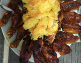 Frango assado com mel e curry