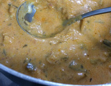 Strogonoff de frango e berinjela