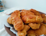 Frango empanado com biscoito