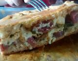 Pizza fechada de carne de porco