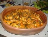 Peixe ao molho de camarão e alcaparras