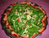 Salada de rúcula com morango