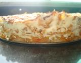 Torta de frango de pão de forma assada