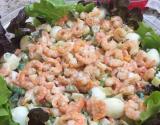 Salada de camarão rosa