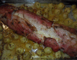 Rocambole de frango recheado