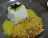 Filé de peixe assado com molho de laranja