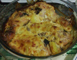 Coxas de frango com batatas e maionese