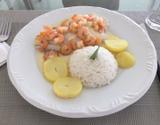 Filé de tilápia com molho de limão com camarão