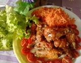 Frango com mel e pimenta