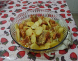 Frango assado com batata
