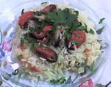 Arroz com mexilhão