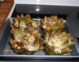 Alcachofras recheadas ao forno