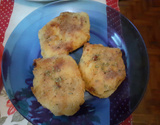Filé de peito de frango empanado com açafrão