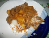 Coração de galinha ensopado com batatas