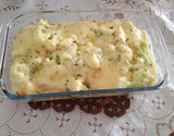 Frango com couve flor ao molho branco